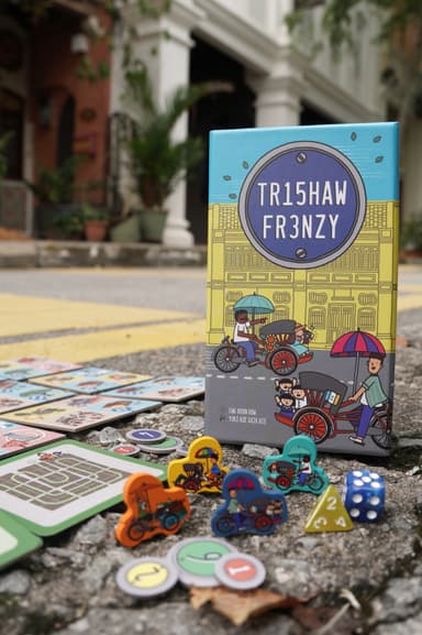 Trishaw Frenzy box and components 2